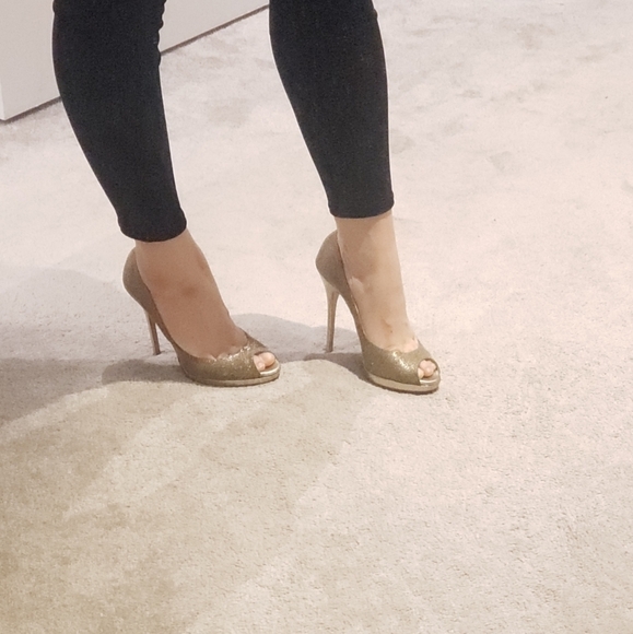 100% Authentic Jimmy Choo Crown Champagne Glitter - Picture 5 of 11